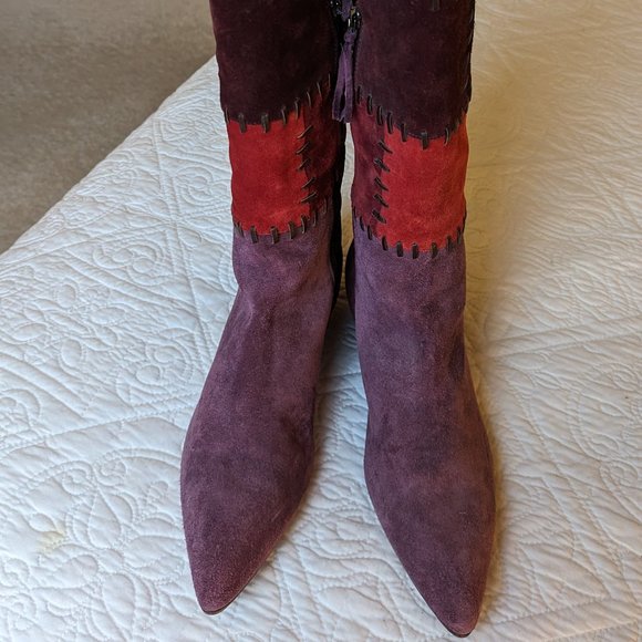 Miu Miu suede low heeled boot  Size 8.5 NWOT - Picture 3 of 16